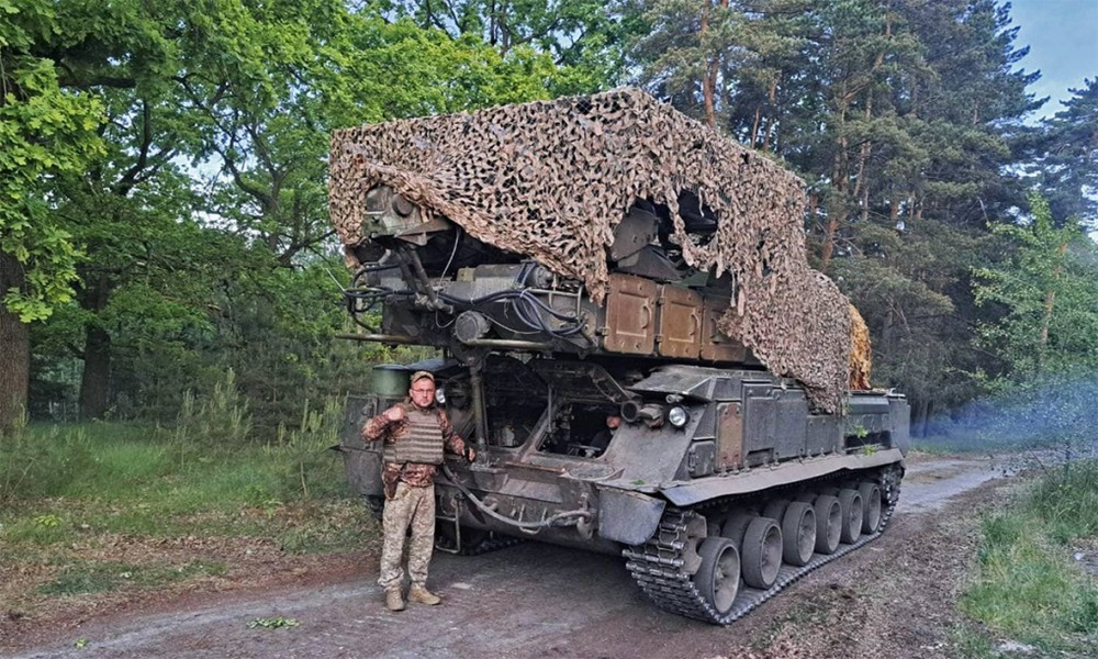 Ảnh tên lửa phòng không "quái vật Frankenstein" được Bộ Chỉ huy miền Đông Ukraine công bố ngày 28/5. Theo TWZ, AFP, Reuters.