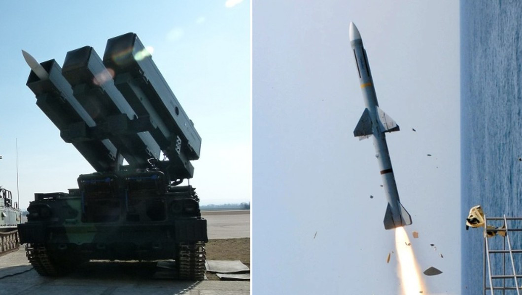 Hệ thống phòng không ghép nối này có thể đối phó tên lửa hành trình cận âm, UAV, trực thăng và máy bay bay thấp. Theo TWZ, AFP, Reuters.