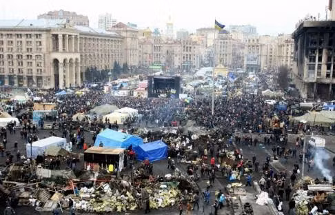 Quang cảnh cuộc biểu tình đòi dân chủ ở Hong Kong.