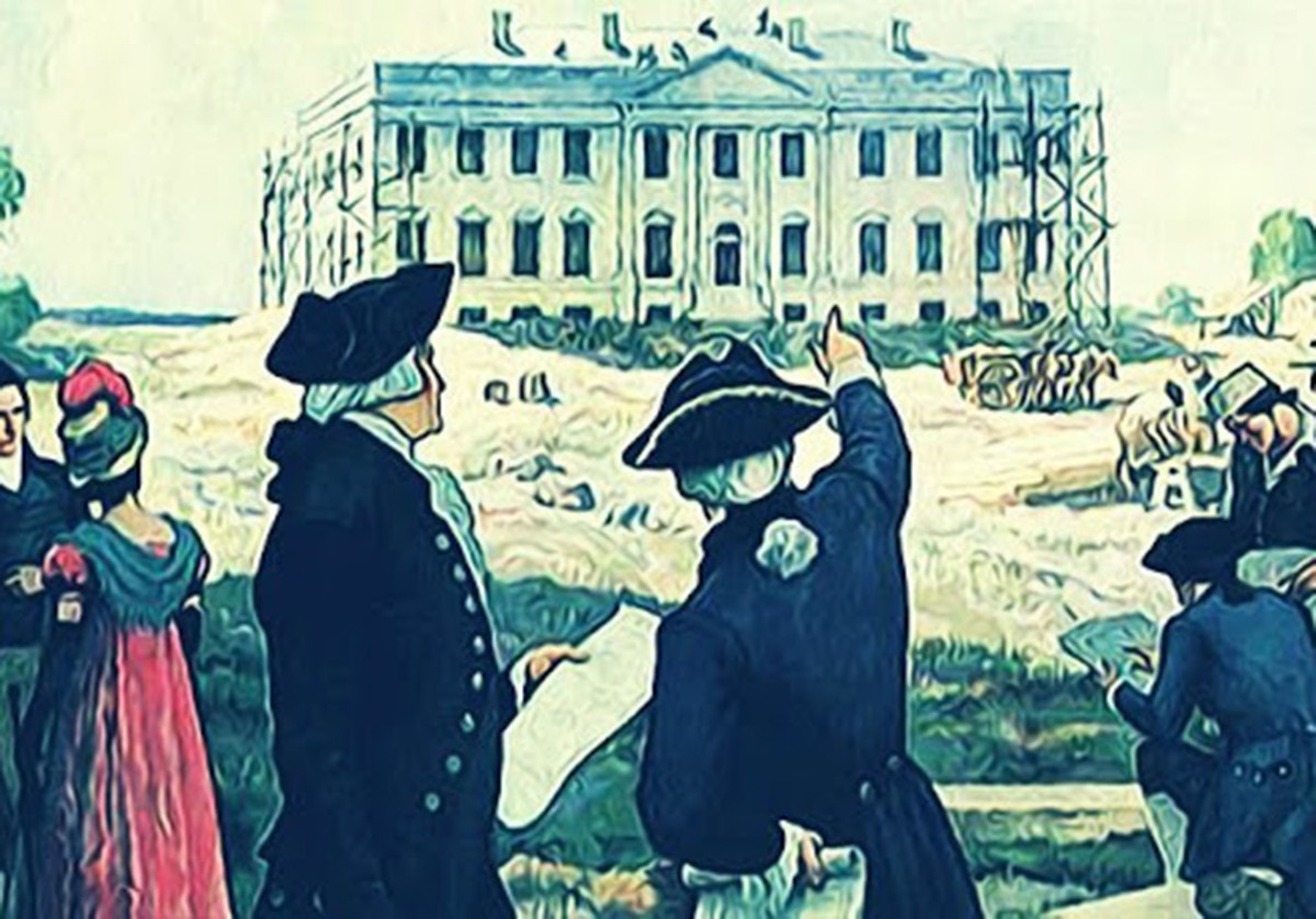 Ngày 1/11/1800, Tổng thống John Adams cùng Đệ nhất phu nhân Abigail chuyển vào Nhà Trắng. Lúc này, việc xây dựng vẫn chưa hoàn thành.