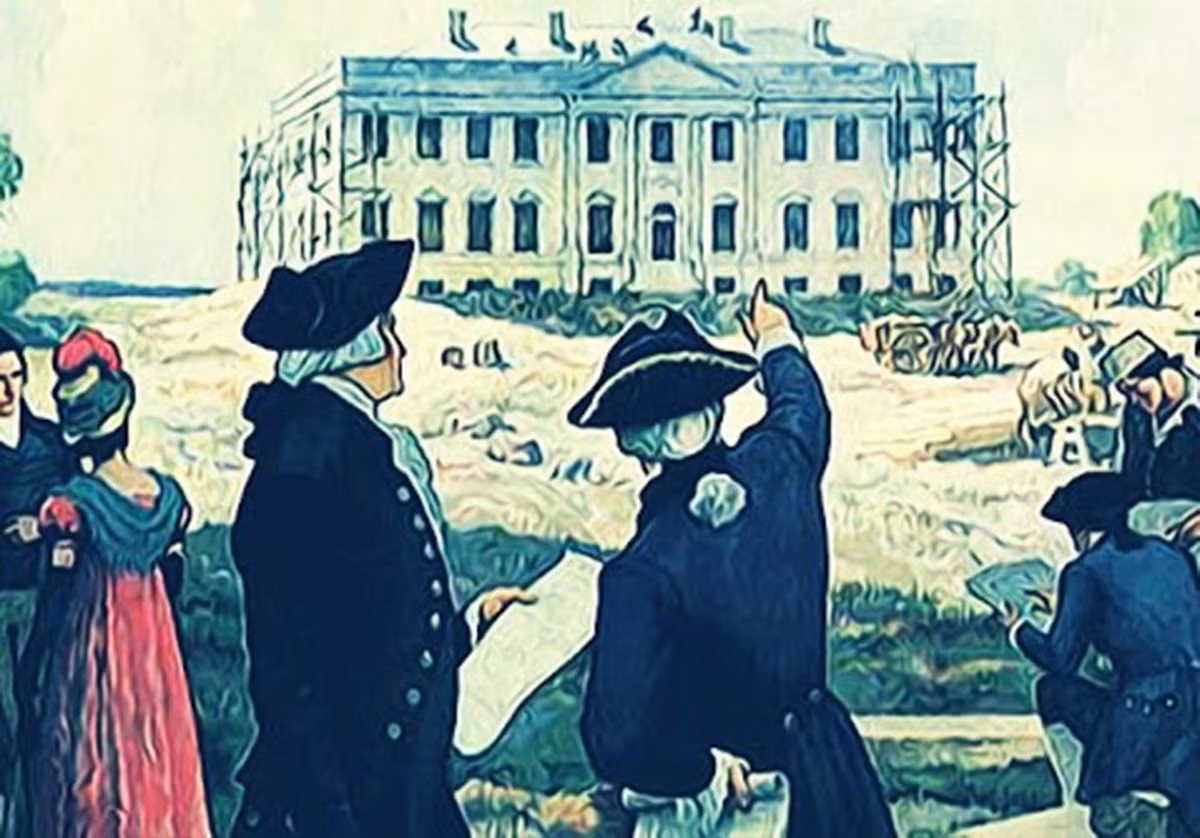 Ngày 1/11/1800, Tổng thống John Adams cùng Đệ nhất phu nhân Abigail chuyển vào Nhà Trắng. Lúc này, việc xây dựng vẫn chưa hoàn thành.