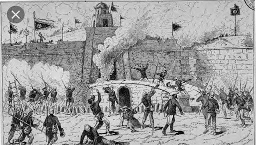 Theo nhiều tư liệu, bài thơ Chạy giặc của Nguyễn Đình Chiều được tác giả viết khi thành Gia Định bị thực dân Pháp chiếm năm 1859. Bài thơ lột tả được nỗi thống nhục của người dân mất nước với những câu: Tan chợ vừa nghe tiếng súng Tây / Một bàn cờ thế phút sa tay / Bỏ nhà lũ trẻ lơ xơ chạy / Mất ổ bầy chim dáo dác bay / Bến Nghé của tiền tan bọt nước / Đồng Nai tranh ngói nhuốm màu mây / Hỏi trang dẹp loạn rày đâu vắng / Nỡ để dân đen mắc nạn này. Ảnh: Thư viện lịch sử.