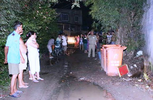 Khu vực tổ 11, nơi phát hiện thi thể cháu bé sơ sinh trong thùng rác công cộng. Ảnh CTV.