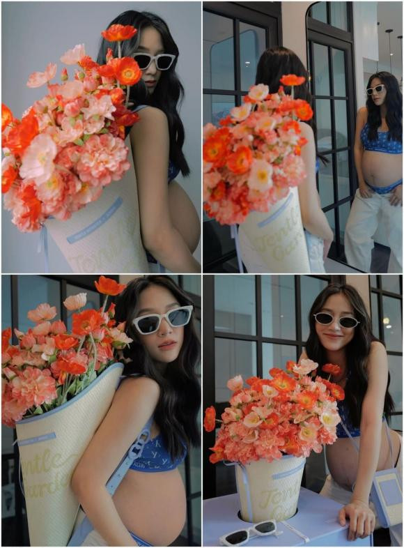 Salim khoe bụng bầu tháng cuối với trang phục xuyên thấu - Hình 7 Salim khoe bung bau thang cuoi voi trang phuc xuyen thau-Hinh-7