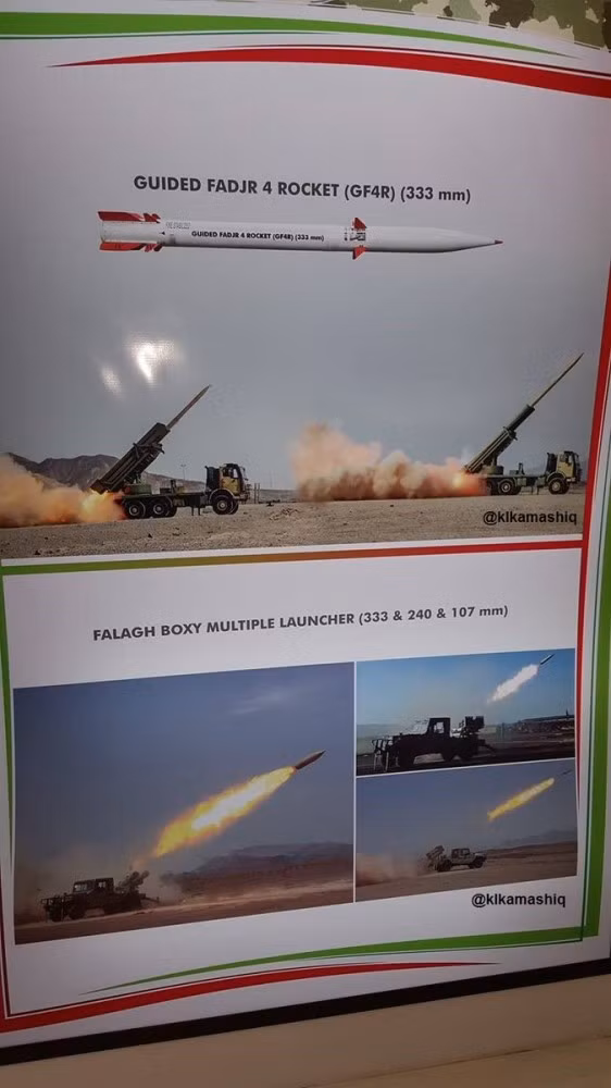 Phiên bản gốc của loại tên lửa Fajr-4 vốn dĩ là tên lửa phóng từ mặt đất. Tuy nhiên với phiên bản phóng từ cơ cấu phóng trên không này, tầm bắn có thể sẽ được gia tăng đáng kể. Nguồn ảnh: BMDP.