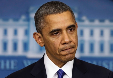 Vẻ mặt đầy chán chường của Tổng thống Mỹ Barack Obama.