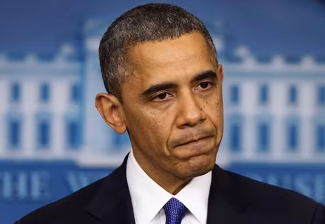 Vẻ mặt đầy chán chường của Tổng thống Mỹ Barack Obama.