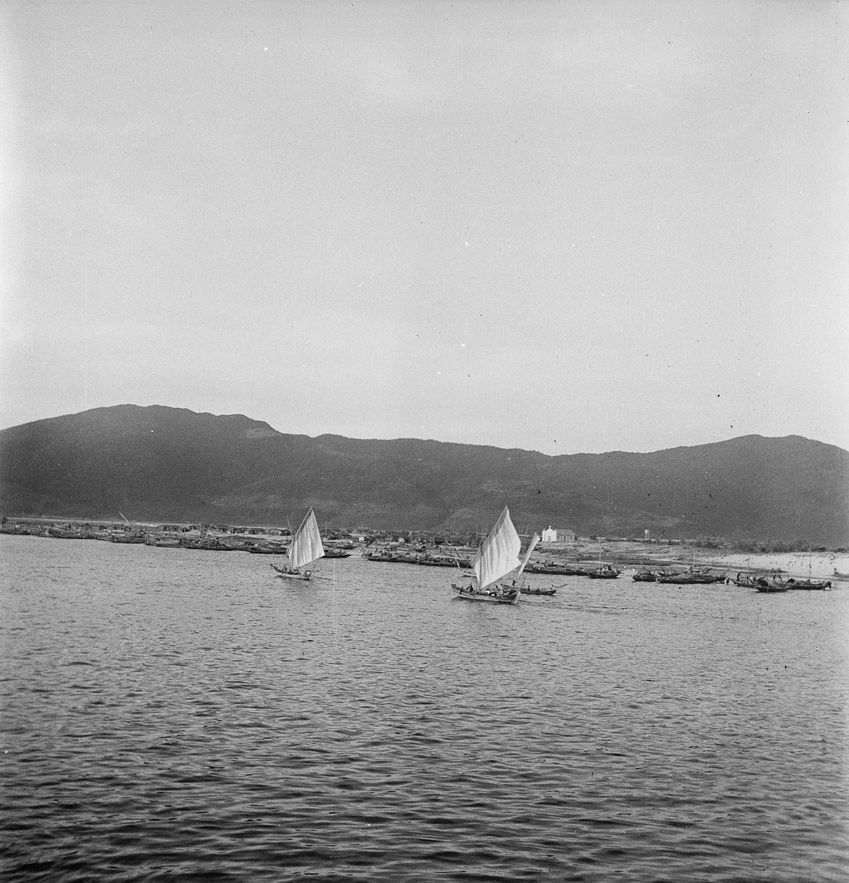 Bán đảo Sơn Trà nhìn từ vùng biển ở khu vực cảng Đà Nẵng.