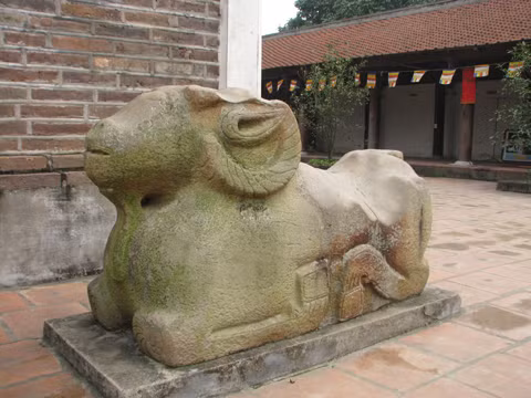 Các nhà nghiên cứu nói rằng niên đại của con cừu đá này từ đời Hán.