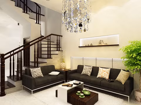 Nếu như cửa phòng khác của phòng này đối diện thẳng với cầu thang thì rất kị. Ảnh minh họa