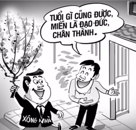 Đạo đức và chân thành là tiêu chí quan trọng để chọn người xông nhà. Ảnh: Xaluan.com.