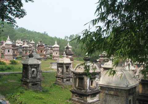 Cùng với những bức tường đất sét, vườn tháp cổ trong khuôn viên chùa cũng là một đặc trưng làm nên giá trị lịch sử văn hóa của chùa Bổ Đà.