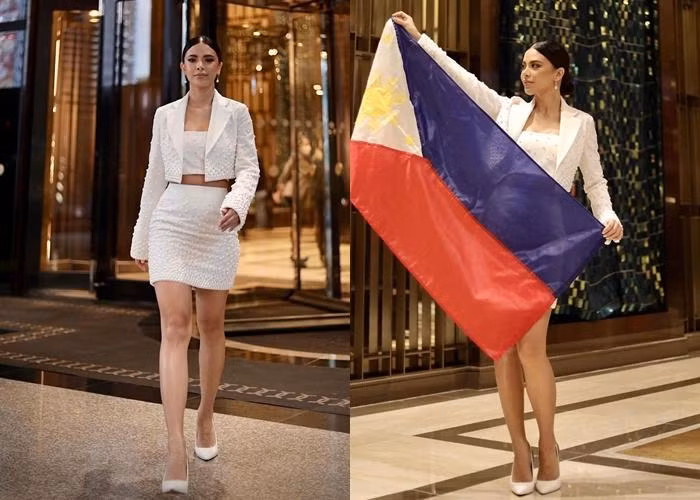 Đại diện Philippines - Tracy Perez - thu hút tại phi trường.