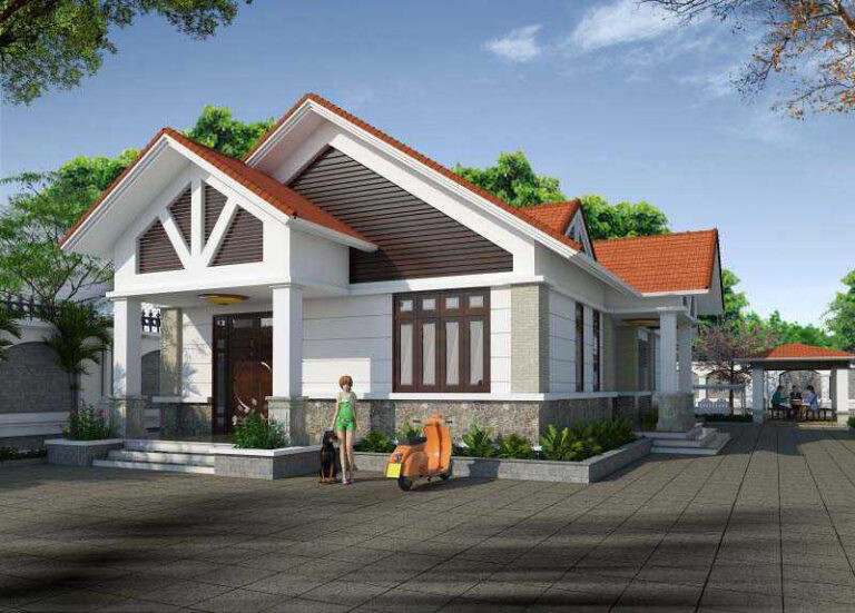 Vì kinh phí xây dựng ít nên đặc điểm chung của những mẫu nhà này là thiết kế đơn giản, hài hòa và gần gũi thiên nhiên