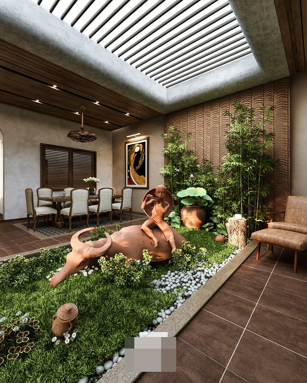 Nhà cấp 4 đẹp đến thảng thốt, bên trong như dinh thự ảnh 13