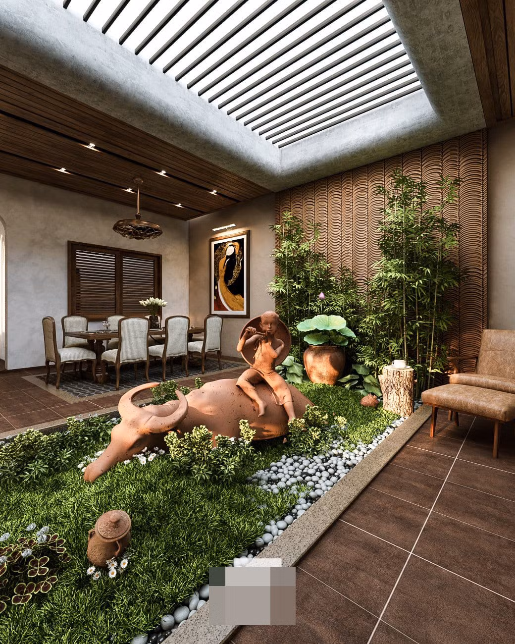 Nhà cấp 4 đẹp đến thảng thốt, bên trong như dinh thự ảnh 13