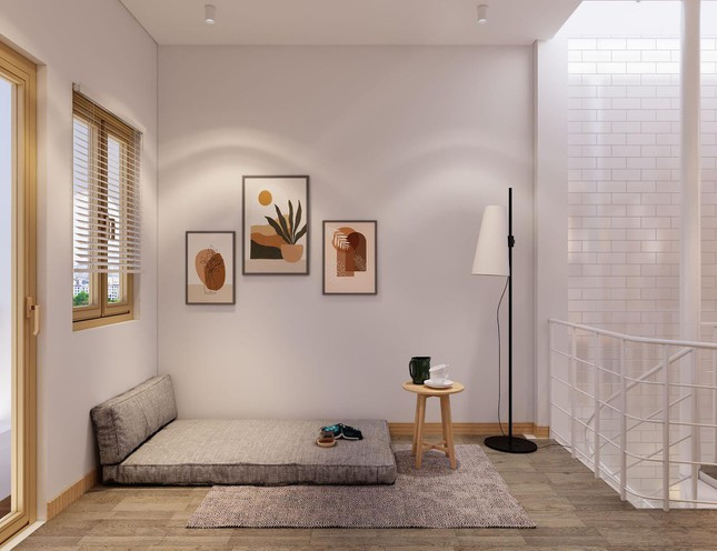 Ở phòng ngủ này, chủ nhà không yêu cầu đầu tư quá mức nên mọi sự bố trí đều gần như là tối giản.