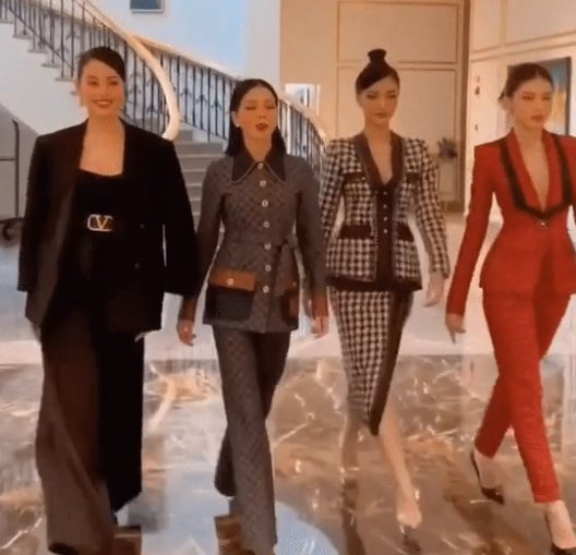 Le Quyen khoe man catwalk cung dan chan dai Vbiz... chuan giam khao Miss World?-Hinh-2