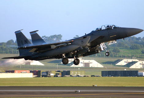 Tiêm kích đa năng hạng nặng F-15 tại RAF Lakenheath.