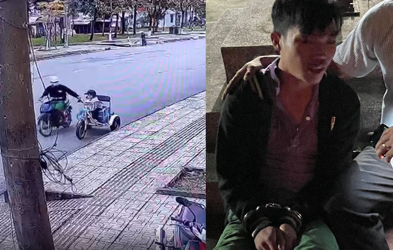 Cướp tiền và điện thoại của người khuyết tật bán vé số Cuop tien va dien thoai cua nguoi khuyet tat ban ve so