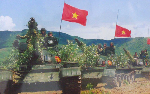 Xe tăng T-54/55 của quân đội ta.