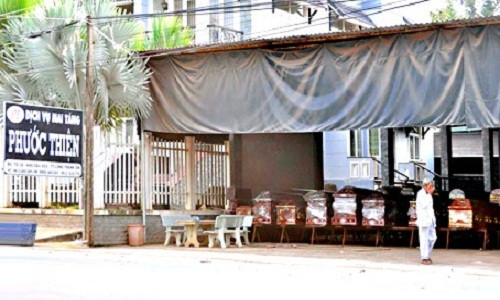 Trại hòm Phước Thiện, khu Cầu Xéo, thị trấn Long Thành.