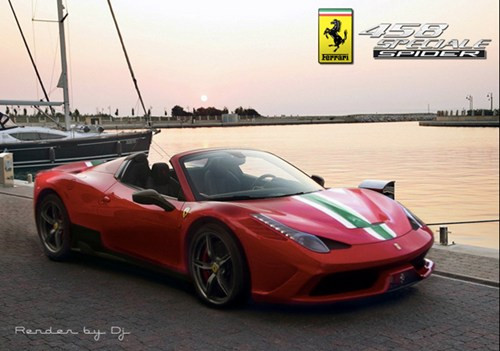 Hàng khủng Ferrari 458 Spider đặc biệt chính thức lộ diện chờ ngày lên kệ tại Paris tháng 10 tới đây. Phiên bản đặc biệt lần này được phát triển trên dòng xe 430 Scuderia Spider 16M từng rất thành công của hãng Ferrari. Số lượng xe dự kiến tung ra thị trường rất hạn chế.