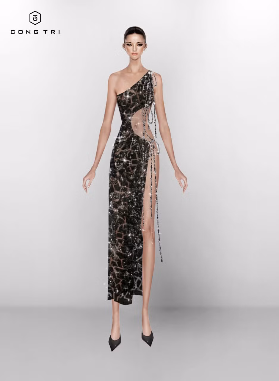 "Rụng tim" với chiếc đầm hiểm hóc của NTK Công Trí dành cho Miley Cyrus ảnh 3