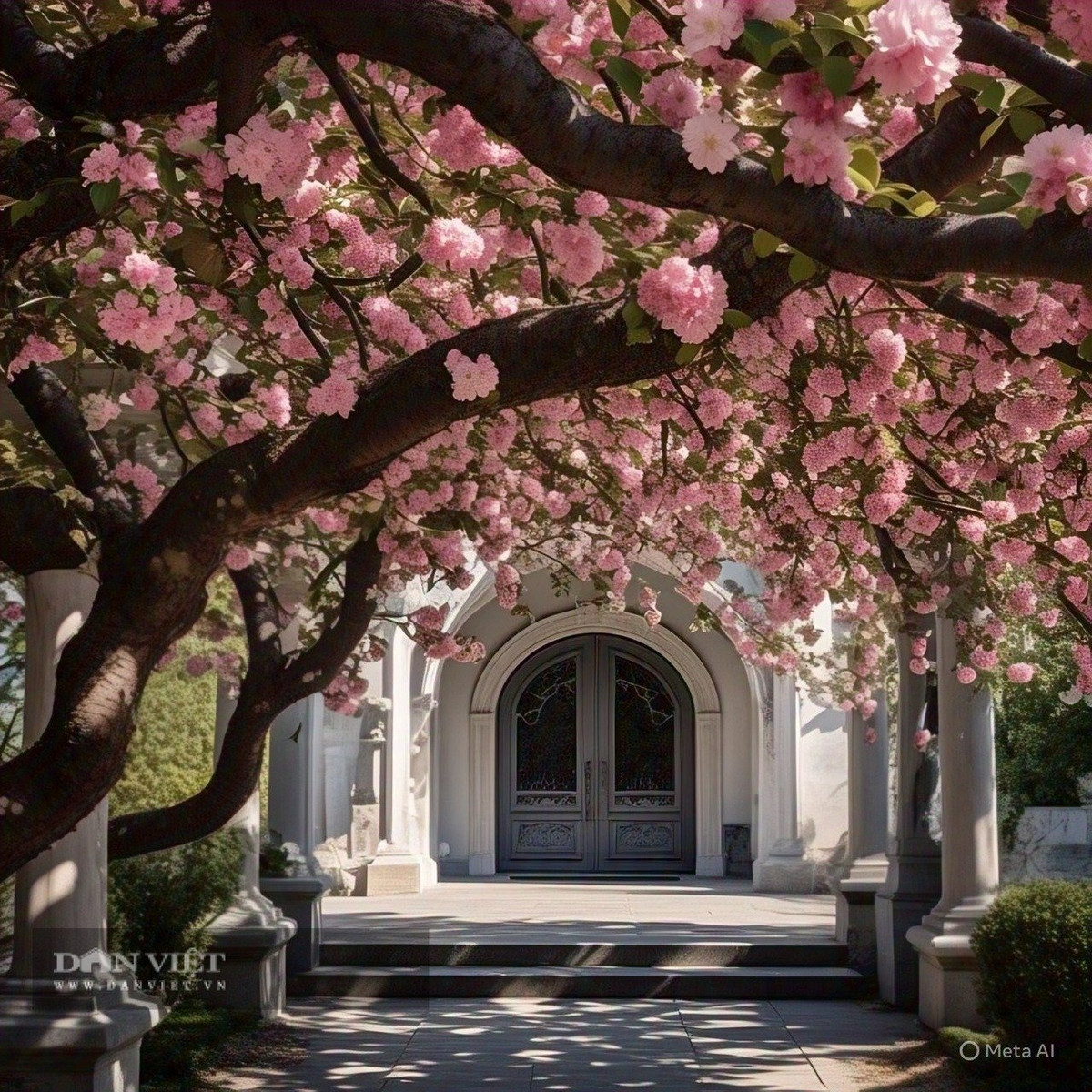 . Cây cảnh tây phủ hải đường "người bảo vệ sân nhà": Cây cảnh này có tên khoa học là Malus spectabilis, thuộc chi Hải đường (Malus), họ Hoa hồng (Rosaceae). Loài cây này còn có nhiều tên gọi khác như hải đường tây thục, thùy ti hải đường, kim ty hải đường, thùy lục, tây phủ, chiêm cánh hay táo dại. 