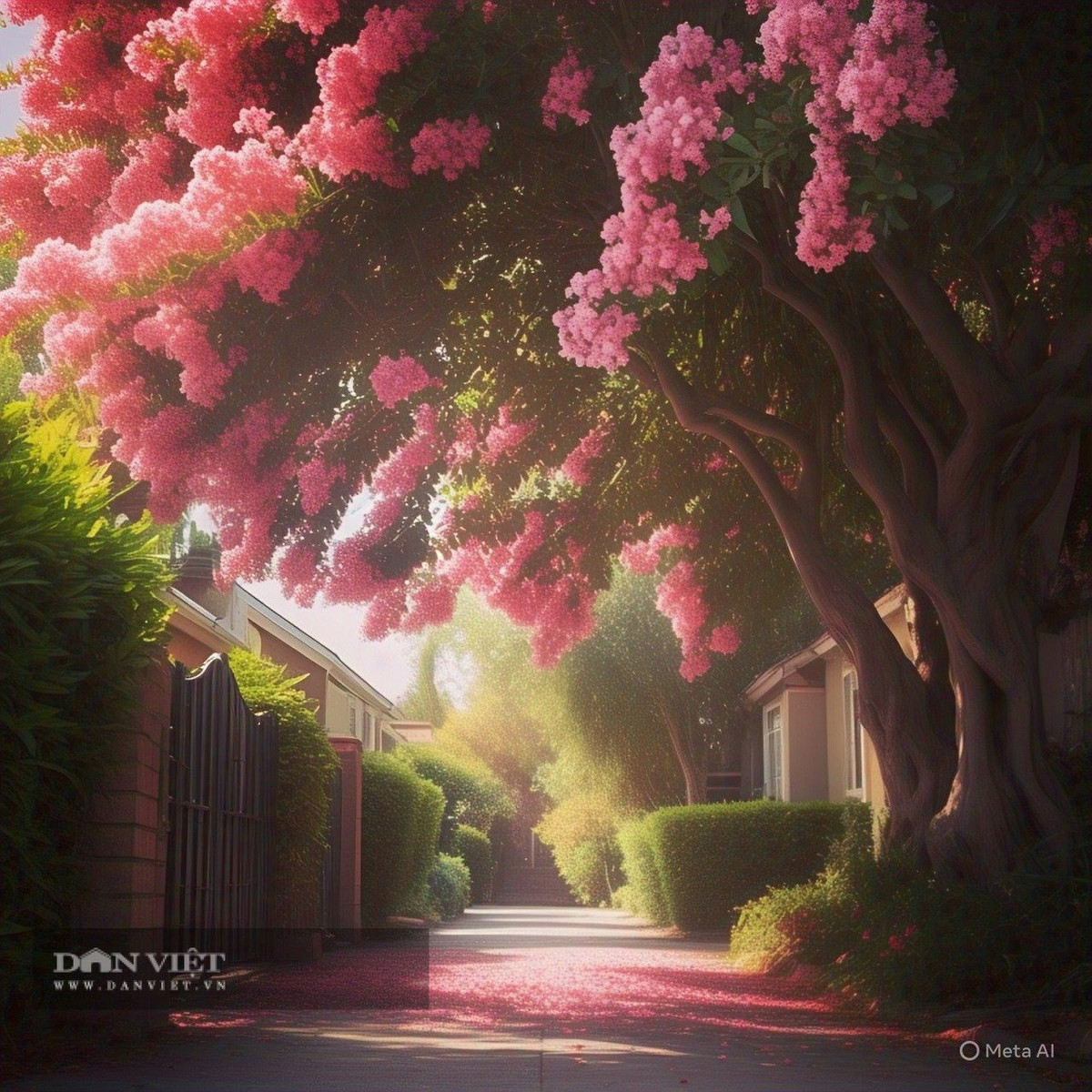 . Cây cảnh tường vi "máy điều hòa không khí tự nhiên của mùa hè": Cây cảnh này không chỉ có hoa đẹp, thời gian ra hoa kéo dài đến 100 ngày mà còn tượng trưng "tử khí Đông lai" - năng lượng màu tím đến từ hướng Đông, mang tốt lành, bình an, may mắn và thịnh vượng cho ngôi nhà. 