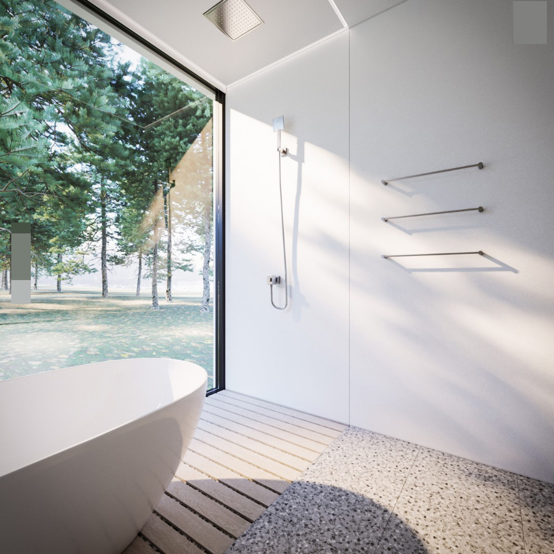 Ánh nắng dịu dàng của mùa đông chiếu qua khung cửa kính rộng.