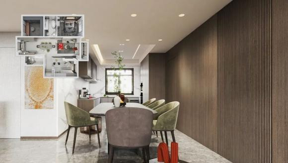 Can nha 130㎡, ba phong ngu va hai sanh cuc thoang dang-Hinh-4