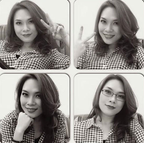 Còn Mỹ Tâm lại thích kiểu giơ tay chào.