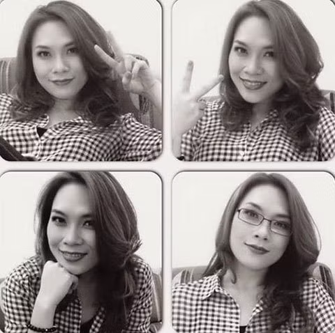 Còn Mỹ Tâm lại thích kiểu giơ tay chào.