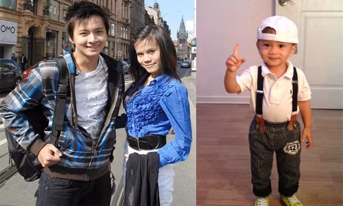 Ngô Kiến Huy - Thụy Anh và bé Jacky Minh Trí.