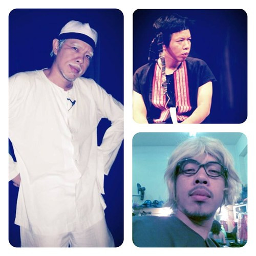 Đây cũng là hình ảnh những vai diễn của Thái Hòa từng để lại ấn tượng cho khán giả: A Sửu kịch "Người vợ ma", vai Ku Hù kịch "Quả tim máu" và vai ông Tư Phân Trần vở "Cưới dùm".