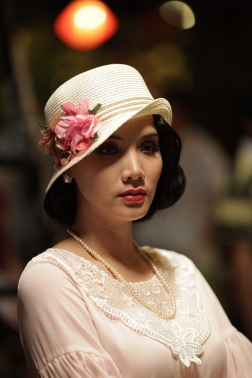 Tạo hình của Trang Nhung trong phim "Scandal Hào quang trở lại".