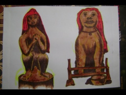 Hình dáng ban đầu của hai con linh vật.