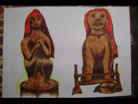 Hình dáng ban đầu của hai con linh vật.