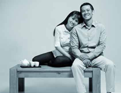 Vợ chồng anh Hảo.