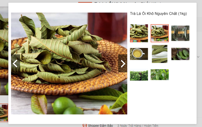 Thời gian gần đây nhiều người tìm đến lá ổi khô như một phương pháp giảm cân, bằng cách dùng pha thành trà uống. Biết được nhu cầu đó, nhiều tiểu thương đã rao bán lá ổi trên chợ mạng với giá từ 20.000-50.000 đồng/kg (tùy chất lượng lá).