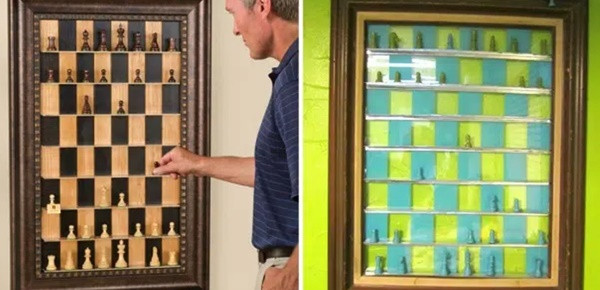 6 . Bàn chơi cờ vua: Nếu bạn yêu thích trò chơi này, vậy tại sao không thử tự làm bàn cờ.