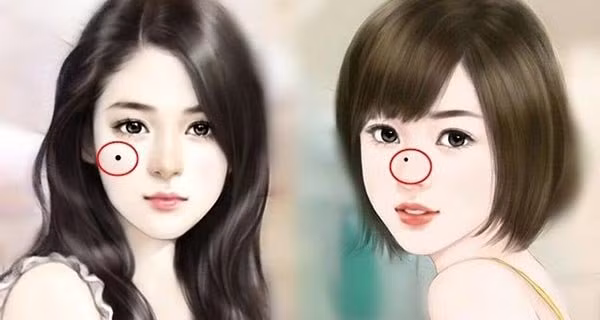 Nốt ruồi trên má. Theo nhân tướng học một người phụ nữ có nốt ruồi trên má thường là những người vượng vận đào hoa được người xung quanh yêu mến.