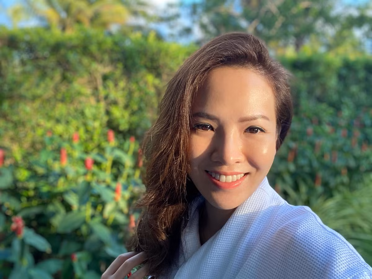 Nhan sắc tươi trẻ của Đan Lê ở tuổi 38.