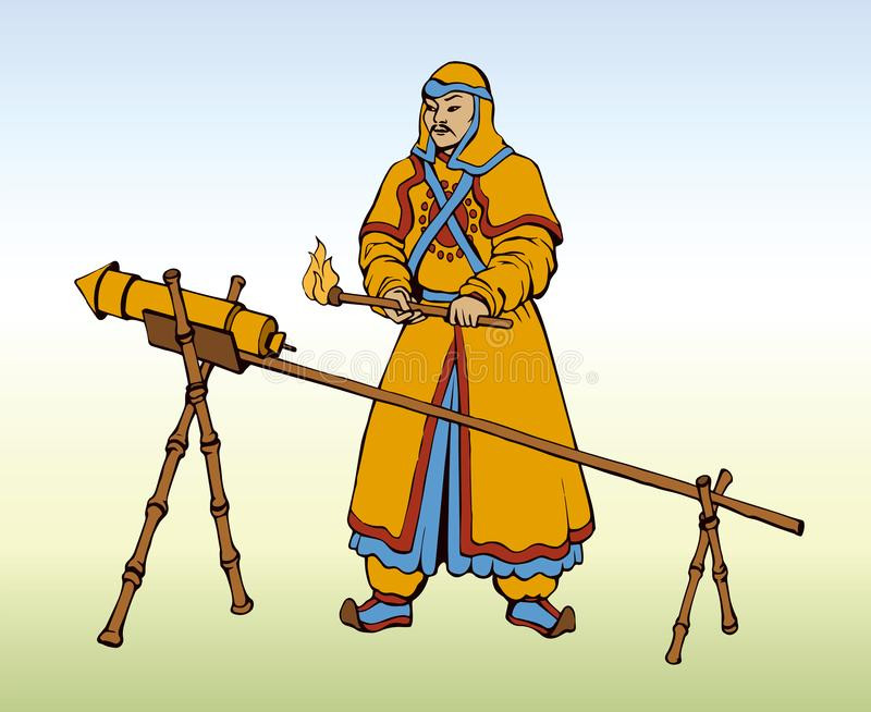 Trong cuộc chiến này, người Trung Hoa cũng dùng một loại hỏa tiễn sơ khai gồm một ông tre nhồi chất nổ. Khi đốt, ngọn hỏa tiễn phóng về phía trước nhờ sức nổ.