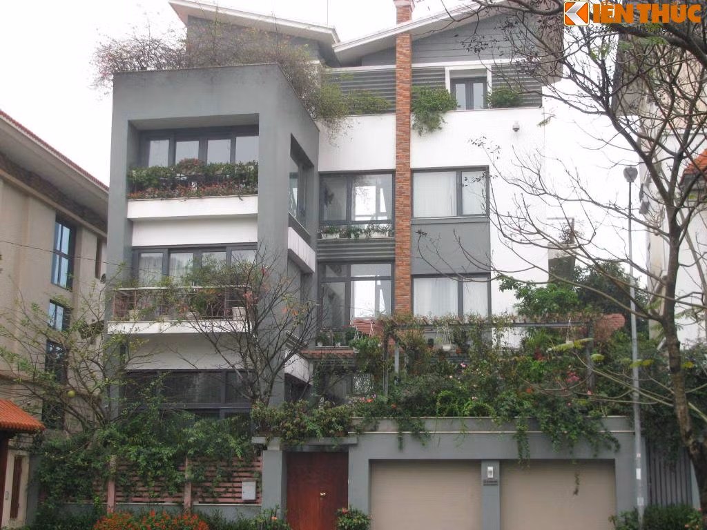 Biệt thự này tuy được trang trí bằng cả hoa và cây xanh khiến nó trở nên rườm rà nhưng chính vì thế mà nó rất riêng biệt.