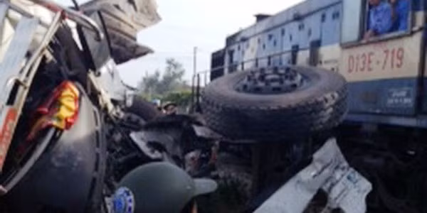 Hiện trường vụ tai nạn.