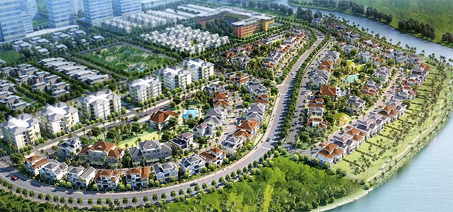 Đại gia bất động sản Phú Mỹ Hưng sẽ mang ra Hà Nội các dự án đặc biệt như: Khu biệt thự lâu đài Chateau, khu phố Star Hill và khu phố Green Valley. Ảnh: Khu biệt thự lâu đài Chateau.