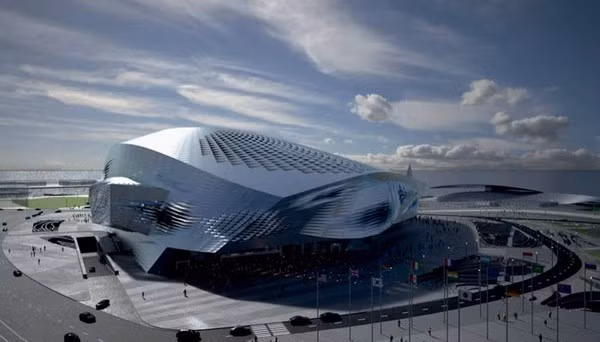 Dalian International Conference Center: Trung tâm hội nghị quốc tế Đại Liên tại Trung Quốc được thiết kế bởi công ty kiến trúc của Áo: Bureau of Coop Himmelb. Về cơ bản, nó có chức năng như một khu hội nghị, triển lãm với không gian thoáng đãng và khá bóng bẩy. Dalian International Conference Center: Trung tâm hội nghị quốc tế Đại Liên tại Trung Quốc được thiết kế bởi công ty kiến trúc của Áo: Bureau of Coop Himmelb. Về cơ bản, nó có chức năng như một khu hội nghị, triển lãm với không gian thoáng đãng và khá bóng bẩy.