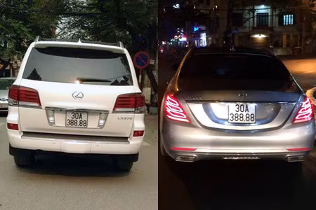 Vài tháng trước đây, dư luận cũng xôn xao về vụ việc 2 chiếc LX570 cùng mang biển kiểm soát 30A-388.88. Theo CATP Hà Nội, một trong 2 chiếc xe này được đeo biển giả hoặc đây cũng có thể là trò đùa của photoshop.